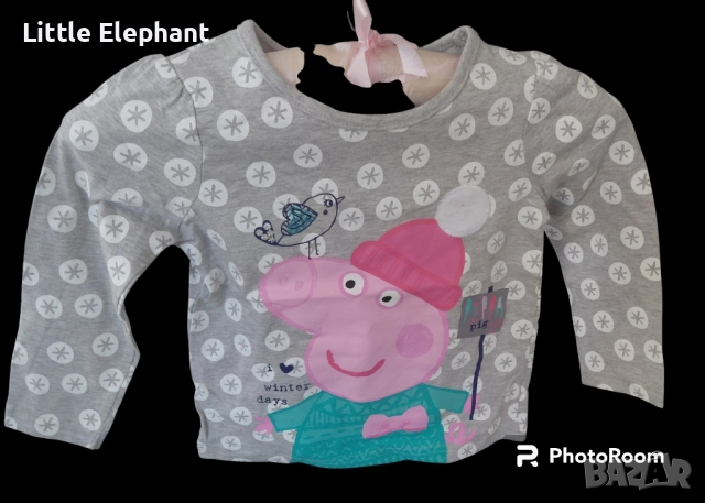 Блузка с дълъг ръкав за 2-3 год момиченце"Peppa Pig,колекция"Winter Holidays",Англия/нова