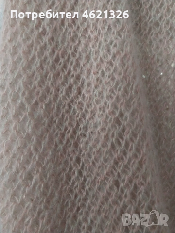 Шал наметка, 65/175 см, копринен мохер, ръчна изработка, нов, лек и топъл,роза и салвия, огледалце, снимка 9 - Други - 52520725