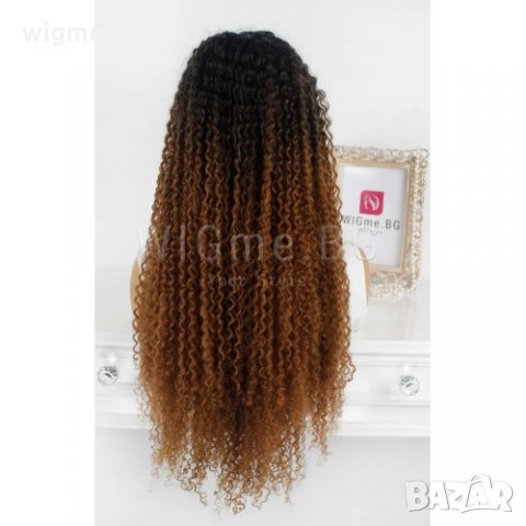 Дълга кестенява къдрава лейс фронт перука Амалия, снимка 9 - Аксесоари за коса - 34867774