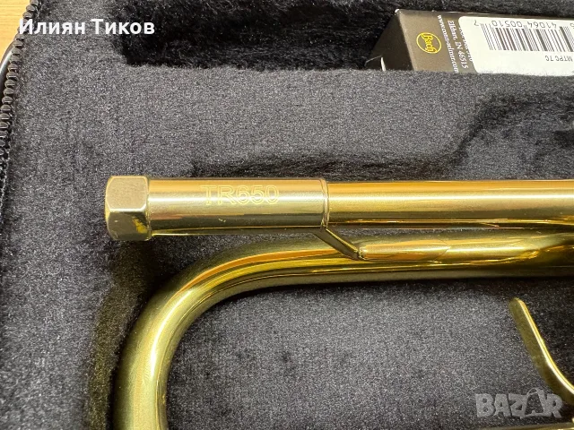 Тромпет Bach TR650 неразличим от нов, оригинален кейс и Bach 7C, снимка 11 - Духови инструменти - 56091721