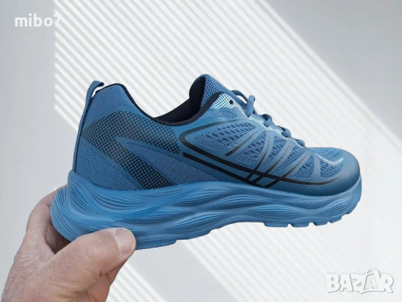 Дишащи олекотени мъжки маратонки в синьо, снимка 5 - Маратонки - 53931410