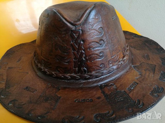 краварска южноамериканска ловна шапка  дебела телешка кожа седяла  за украса, снимка 8 - Екипировка - 40775205