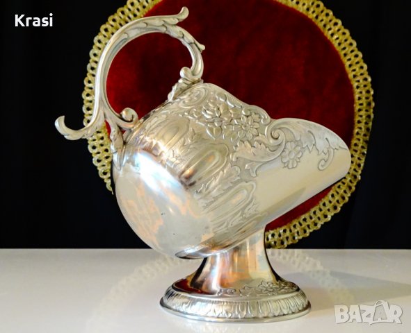 Японска посребрена поставка за бутилка, снимка 2 - Антикварни и старинни предмети - 38394612