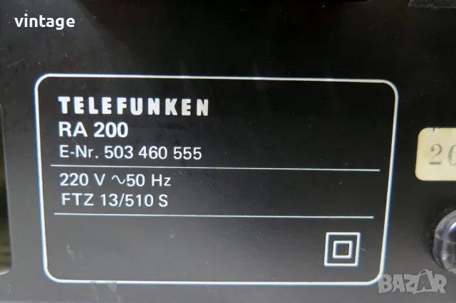TELEFUNKEN RA 200, снимка 7 - Ресийвъри, усилватели, смесителни пултове - 56414204