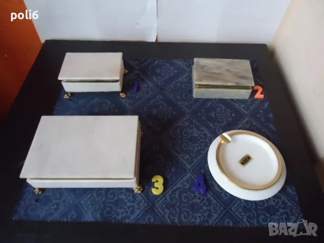 мраморна кутия за бижута, мраморен пепелник