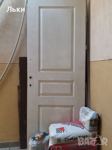 Бяла фалцова врата 75 см на 2 м, снимка 1 - Интериорни врати - 36545089