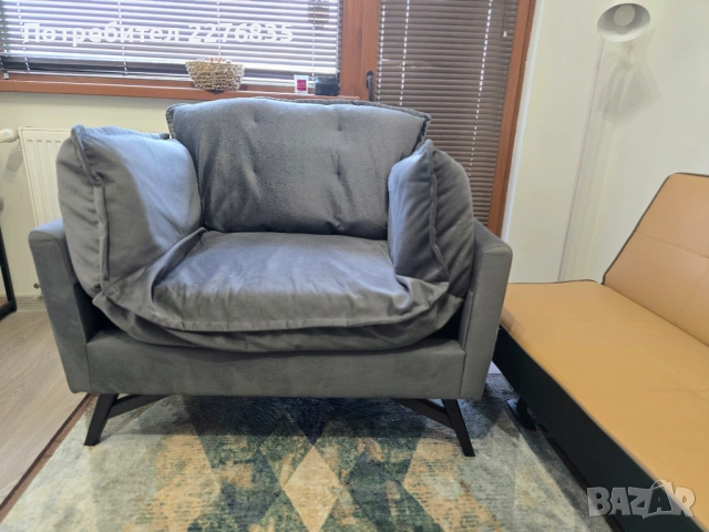 Диван с фотьойл , снимка 4 - Дивани и мека мебел - 53256887