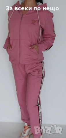 Louis Vuitton Дамски Спортен Комплект С Бродирано Лого🔝Дамски Спортен Екип - 8 Цвята Код VL-155, снимка 4 - Спортни екипи - 51633616