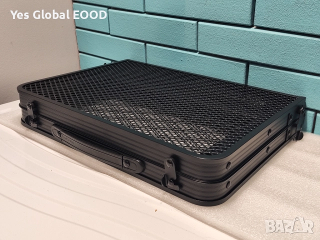 MSDADA сгъваема алуминиева маса за къмпинг 60x40 см черна, снимка 11 - Къмпинг мебели - 52333186