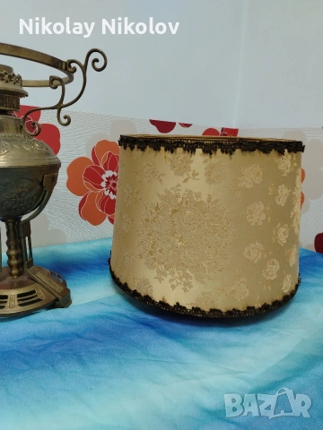 Бронзова лампа Арт Нуво, снимка 12 - Настолни лампи - 53143709