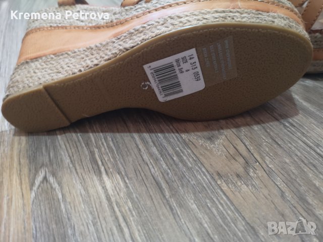 Доставка до СПИДИ АВТОМАТ 2,14€ Нови кожени бежово кафяви сандали на платформа, 38 номер, снимка 4 - Сандали - 40666971