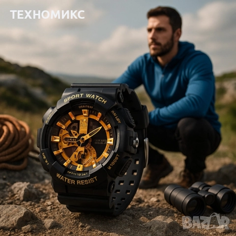 Мъжки мултифункционален часовник - спортен, водоустойчив и удароустойчив , снимка 2 - Мъжки - 51427012