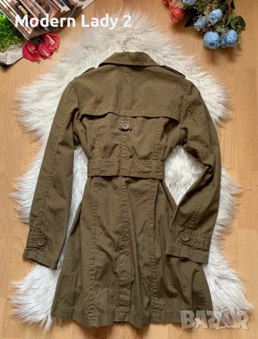 Зелен тренч, снимка 3 - Детски якета и елеци - 50898889