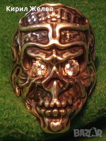 СРЕБЪРЕН НЕО ГОТИК АРТ ПИРАТСКИ ПРЪСТЕН ЛАКИРАНО СРЕБРО 925 с ЮВЕЛИРНО ФАСЕТИРАНИ ЦИРКОНИ 36160, снимка 4 - Пръстени - 39507140