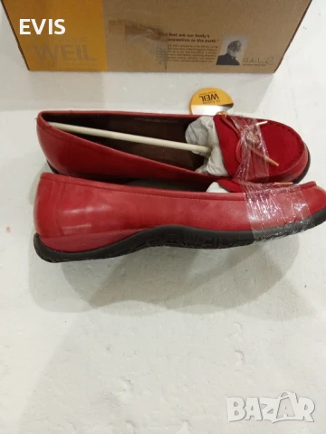 Нови ортопедични дамски обувки Dr. Andrew Welt – червени, с кутия , снимка 2 - Дамски ежедневни обувки - 50810676