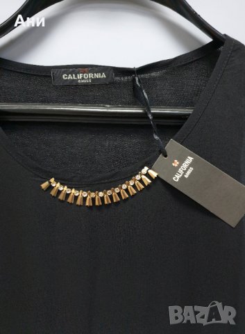 Последно намаление! Прозрачна рокля с детайли ресни и златен елемент, снимка 4 - Рокли - 30648385