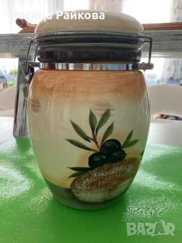 Голям керамичен буркан за съхранение, снимка 5 - Други стоки за дома - 51149242