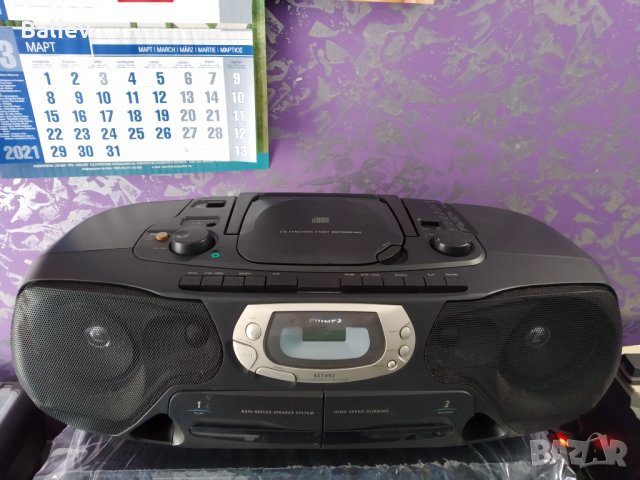 PHILIPS AZ 1602 касетофон, снимка 3 - Радиокасетофони, транзистори - 32003373