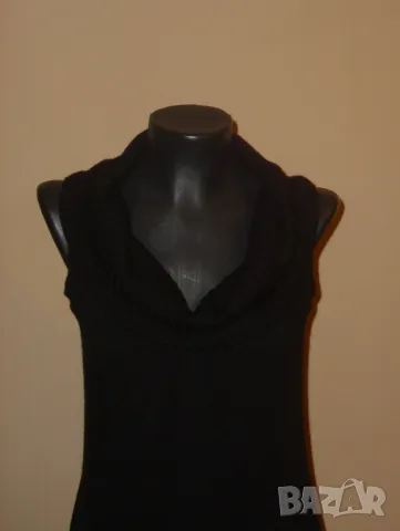 Рокля / туника - плетиво в черно, снимка 3 - Рокли - 49169873