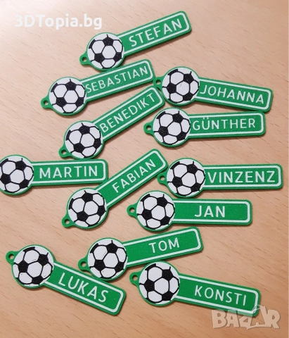 Футболен ключодържател с име