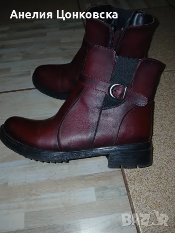 Нови боти цвят бордо, снимка 1