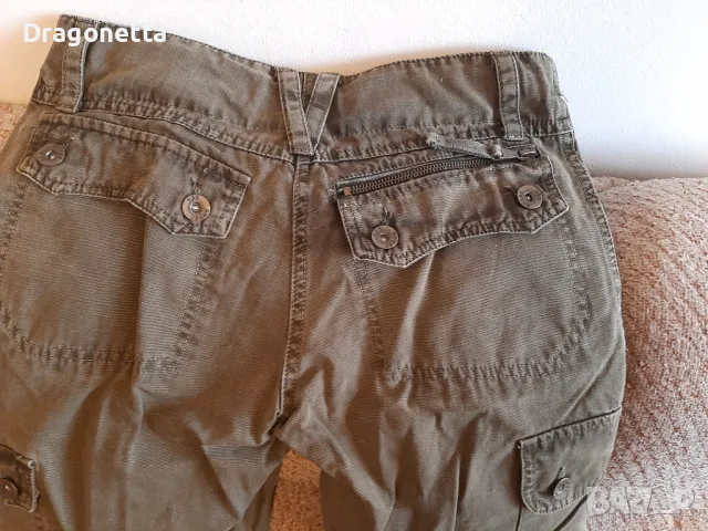 Тъмнозелени дънки с ниска талия и 6 джоба, снимка 2 - Дънки - 50435899