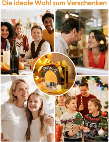 Часовник и Светлинен будилник със симулация на изгрев Bluetooth, снимка 5 - Друга електроника - 53903002