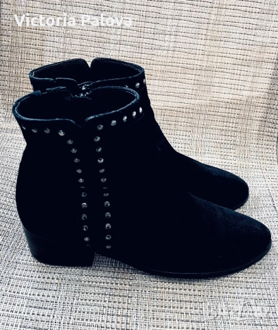 Стилни красиви боти GABOR естествен велур, снимка 3 - Дамски боти - 53906810