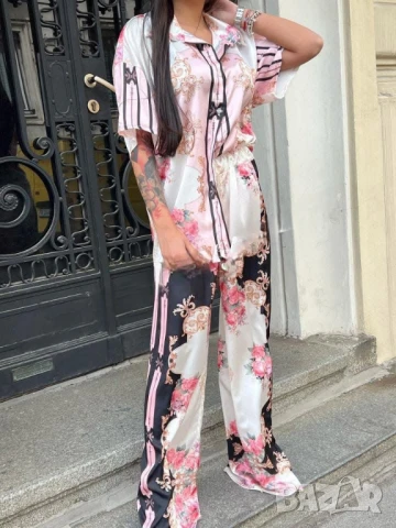 Дамски комплект от сатен  , снимка 2 - Комплекти - 50452299