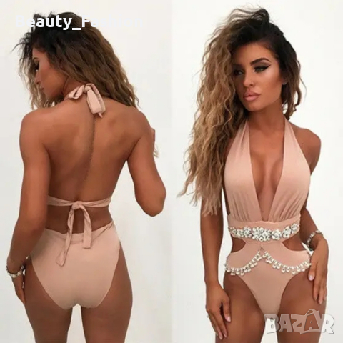 Сексапилен еластичен цял бански, снимка 3 - Бански костюми - 44700924