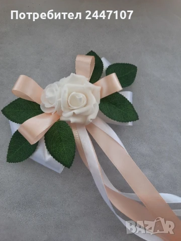 Сватбена украса за автомобил, снимка 2 - Сватбени аксесоари - 51310439