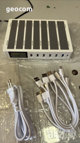 Смарт зарядна станция за 7бр телефони и таблети (70W, QC3.0), снимка 5 - Друга електроника - 51690730