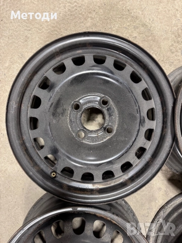 Железни джанти GM 14 4х100, снимка 2 - Гуми и джанти - 52519794