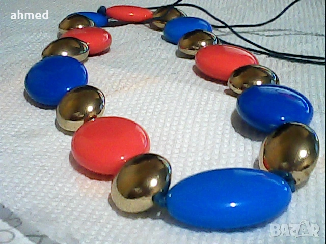 старо красиво колие сес естествени камъни, снимка 2 - Колиета, медальони, синджири - 53252896