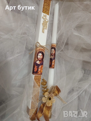 Арт комплект в бароков стил за Св.Кръщение, модел “Исус Христос“ , снимка 15 - Декорация - 52739519