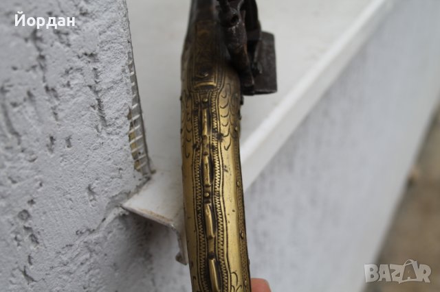 Арнаудски  кремъчен пистолет, снимка 7 - Антикварни и старинни предмети - 44294918