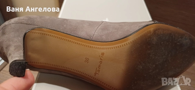 Естествен велур38, снимка 9 - Дамски елегантни обувки - 51737928