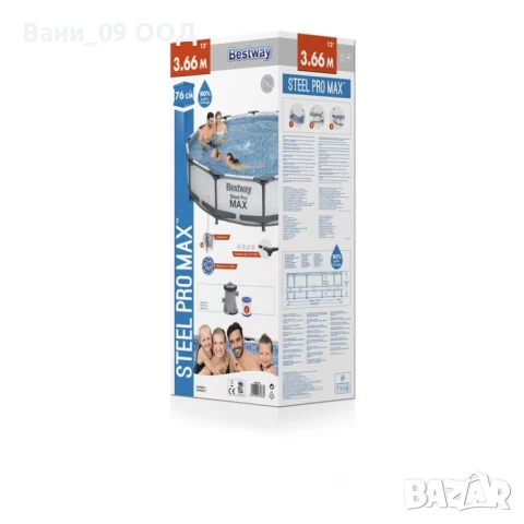 366х76см! Сглобяем басейн с филтърна помпа, снимка 7 - Басейни и аксесоари - 50737636