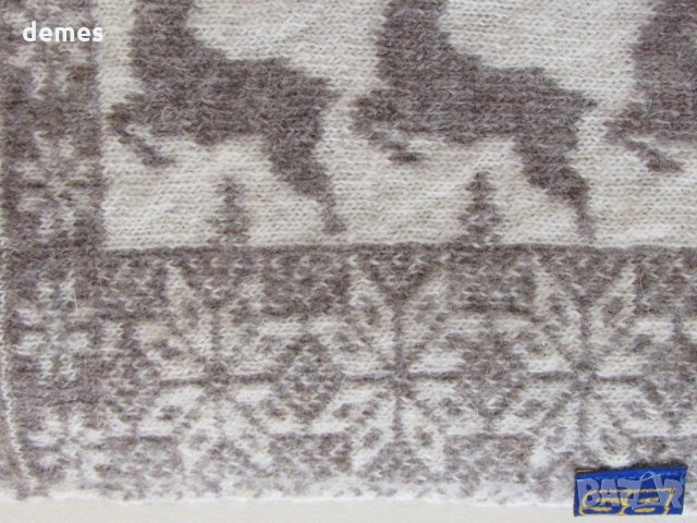  Шал в алпийска шарка, 100% органична вълна , Монголия-7, снимка 3 - Шапки - 25966160