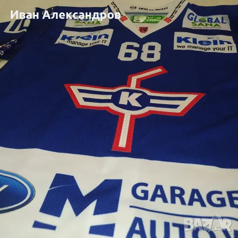 Хокейна блуза на швейцарския EHC Kloten, снимка 4 - Зимни спортове - 55743892