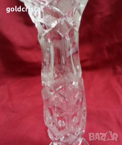 кристална ваза, снимка 2 - Антикварни и старинни предмети - 17710279