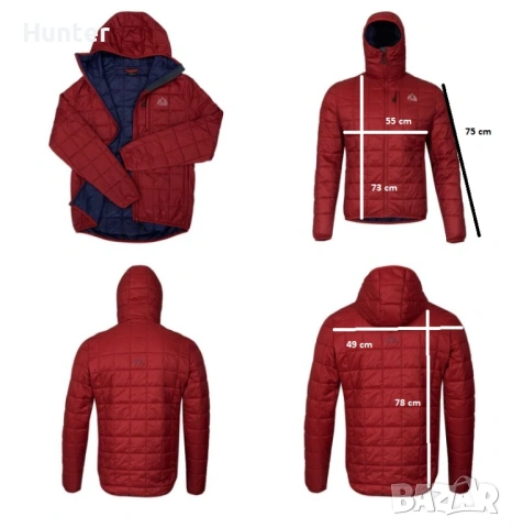 Чисто Ново Преходно яке FJERN Skydda Insulated Jacket (Rust/Navy), снимка 9 - Спортни дрехи, екипи - 53040542