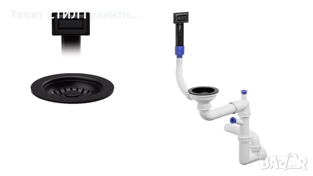 Графитната кухненска мивка Oslo XL (500x590 мм) е топ избор за модерна кухня , снимка 4 - Мивки - 50535362