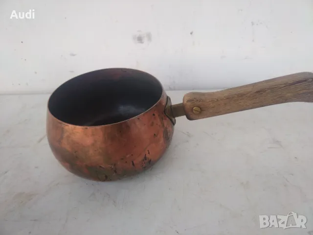 Лот от 6 броя бакърени/медни съдове. Цена за всичко 199лв. Може да се продадат и поотделно. Изпращам, снимка 7 - Антикварни и старинни предмети - 48922553