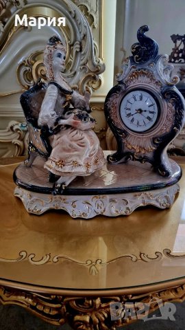 Невероятно красив порцеланов часовник. Каподимонте. , снимка 6 - Антикварни и старинни предмети - 37101951