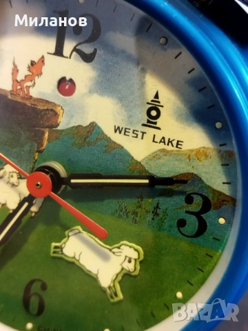 Стар анимиран будилник, настолен часовник, снимка 4 - Антикварни и старинни предмети - 54132465