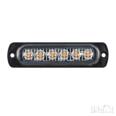 Мигащ LED габарит с рефлектор 6 LED 12-24V с червена светлина