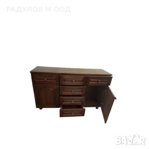 Скрин масив чам с 2 вртички и 6 чекмеджета/30702, снимка 4 - Скринове - 50745282