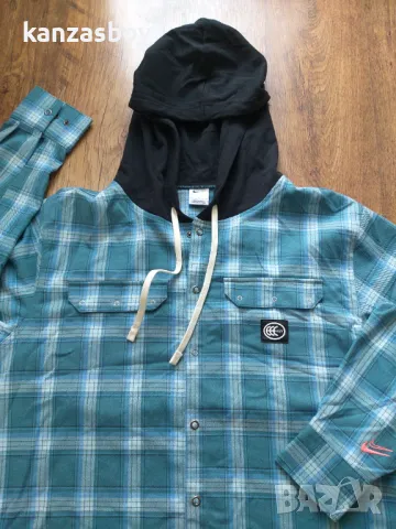 NIKE KD Kevin Durant Men's Hooded Basketball Flannel - страхотно мъжко горнище НОВО L, снимка 11 - Спортни дрехи, екипи - 49263178