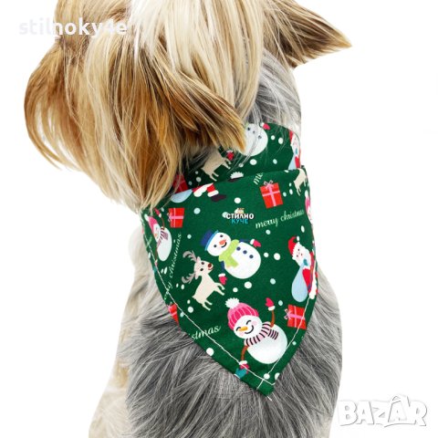 Коледен кучешки шал, бандана Коледна бандана за куче Коледни аксесоари, снимка 9 - За кучета - 34699222